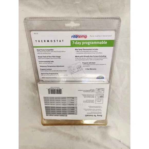 RiteTemp 8050c Universal 7-Day Programmable Thermostat - Picture 2 of 3